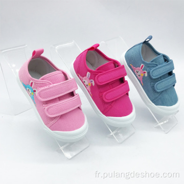 Chaussures de toile de fille de vente chaude